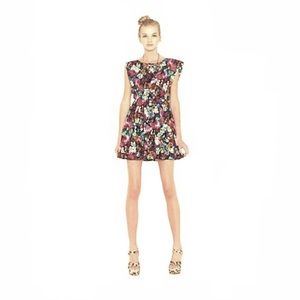 Alice + Olivia Matilda Floral Print Silk Dres